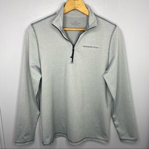 VINEYARD VINES Performance Gray Half Zip Sweatshirt